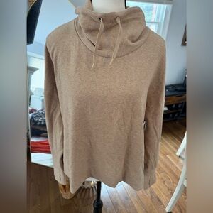 DSG Tan Cowl Neck Sweater with thumb holes